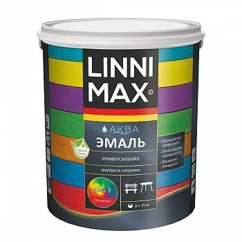 ЭМАЛЬ АЛКИДНАЯ УНИВЕРС. ГЛЯНЦЕВАЯ БАЗА 3 (БЕСЦВЕТНАЯ) 2,3 Л (1/4) "LINNIMAX"