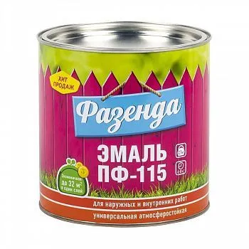 ЭМАЛЬ "ФАЗЕНДА" ПФ-115 ЗЕЛЕНАЯ 2,7 КГ (1/6) ТЕКС
