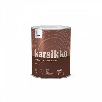 КРАСКА ПО ДЕРЕВУ "KARSIKKO" БАЗА A 0,9 Л (1/6) "TALATU"