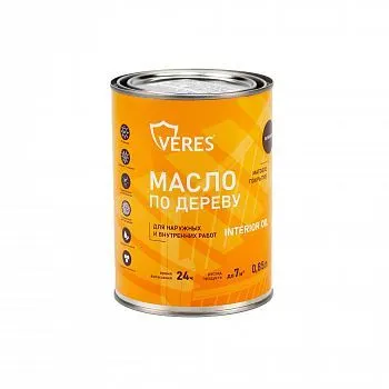 МАСЛО ПО ДЕРЕВУ "INTERIOR OIL" ДЛЯ ВНУТР. И НАРУЖНЫХ РАБОТ ПАЛИСАНДР 0,85 Л (1/14) "VERES"