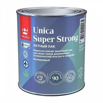 ЛАК ЯХТНЫЙ ПОЛУМАТОВЫЙ "UNICA SUPER STRONG 20" EP 0,9 Л (1/6) "ТИККУРИЛА"