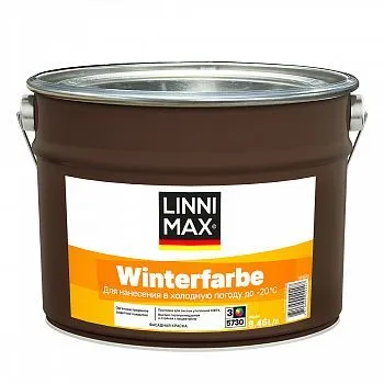 КРАСКА ФАСАДНАЯ "WINTERFARBE" БАЗА 3 (БЕСЦВЕТНАЯ) 8,46 Л (1) "LINNIMAX"