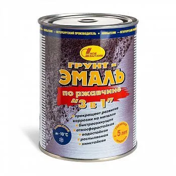 ГРУНТ- ЭМАЛЬ ПО РЖАВЧИНЕ  3 В 1 ЖЕЛТАЯ RAL 1003 2,7 Л (1/6) НОВБЫТХИМ