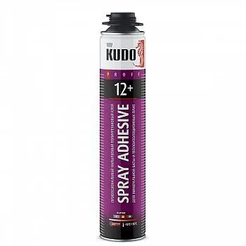 КЛЕЙ-ПЕНА ДЛЯ ПЕНОПОЛИСТИРОЛА И МИНЕР. ВАТЫ "KUDO PROFF SPRAY ADHESIVE 12+" 1000 МЛ ПОЛИУРЕТАН. (1/12)