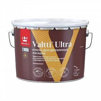 КРАСКА "VALTTI ULTRA" БАЗА A  9 Л (1) ДЛЯ ДЕРЕВЯННЫХ ФАСАДОВ "ТИККУРИЛА"