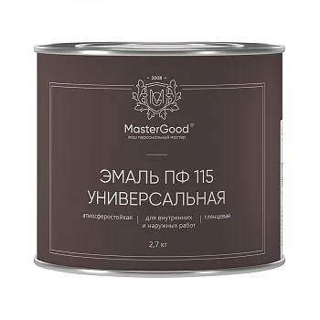 ЭМАЛЬ ПФ-115 ЖЕЛТАЯ 2,7 КГ (1/6) "MASTERGOOD"