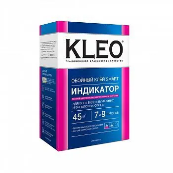 КЛЕЙ ДЛЯ ВИНИЛОВЫХ ОБОЕВ "INDICATOR" 210 Г (1/20) "KLEO"