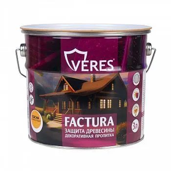 ПРОПИТКА ДЕКОРАТИВНАЯ "FACTURA" СОСНА 3 Л (1/4) "VERES"
