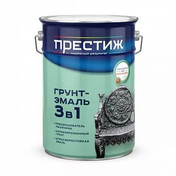 ГРУНТ- ЭМАЛЬ ПО РЖАВЧИНЕ ЗЕЛЕНАЯ 20 КГ (1) "ПРЕСТИЖ"