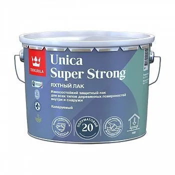 ЛАК ЯХТНЫЙ ГЛЯНЦЕВЫЙ "UNICA SUPER STRONG 90" EP  9 Л (1) "ТИККУРИЛА"