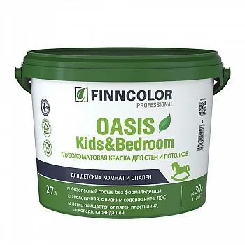 КРАСКА "OASIS KIDS&BEDROOM" БАЗА C 2,7 Л (1) ДЛЯ СТЕН И ПОТОЛКОВ "FINNCOLOR"