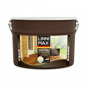 МАСЛО ДЛЯ ТЕРРАС, ЛЕСТНИЦ, МЕБЕЛИ БЕСЦВЕТНОЕ 9 Л (1) "LINNIMAX"