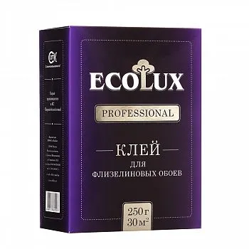 КЛЕЙ ОБОЙНЫЙ "ECOLUX PROFESSIONAL" ФЛИЗЕЛИН 250 Г (20)