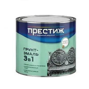 ГРУНТ- ЭМАЛЬ ПО РЖАВЧИНЕ ГОЛУБАЯ  1,9 КГ (6) "ПРЕСТИЖ"
