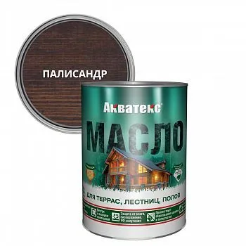 МАСЛО ДЛЯ ТЕРРАС, ЛЕСТНИЦ, ПОЛОВ "АКВАТЕКС" ПАЛИСАНДР 0,75 Л (1/6) "РОГНЕДА"
