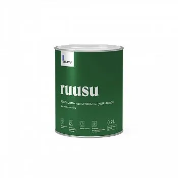 ЭМАЛЬ "RUUSU" ДЛЯ ПОЛА И ЛЕСТНИЦ ПОЛУГЛЯНЦЕВАЯ БАЗА A 0,9 Л (1/6) "TALATU"