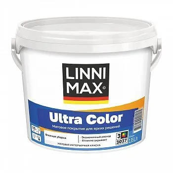 КРАСКА ИНТЕРЬЕРНАЯ "ULTRA COLOR" БАЗА 3 (БЕСЦВЕТНАЯ) 2,35 Л (1) "LINNIMAX" 948105628