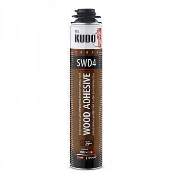 КЛЕЙ-ПЕНА ДЛЯ ДЕРЕВЯННЫХ КОНСТРУКЦИЙ "KUDO PROFF WOOD ADHESIVE SWD4" 1000 МЛ ПОЛИУРЕТАН. (1/12)