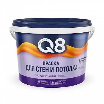 КРАСКА В/Д  ДЛЯ СТЕН И ПОТОЛКОВ "FORMULA Q8"  4,5 КГ (1)