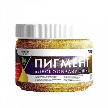 ПИГМЕНТ БЛЕСКООБРАЗУЮЩИЙ ДЛЯ ЛЕССИРУЮЩИХ СОСТАВОВ ЗОЛОТО 0,1 КГ (12) "FARBITEX PROFI"