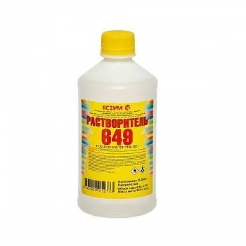 РАСТВОРИТЕЛЬ  649  0,5 Л (25) (ПНД) "ЯСХИМ"