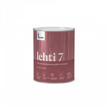 ЛАК "LEHTI 7" ДЛЯ СТЕН И ПОТОЛКОВ МАТОВЫЙ 0,9 Л (1/6) "TALATU"