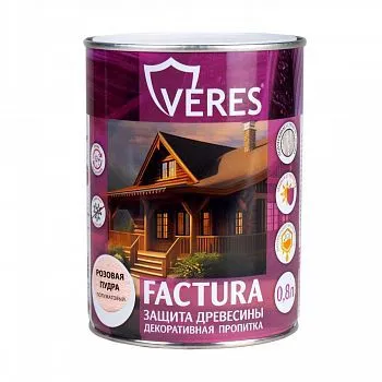 ПРОПИТКА ДЕКОРАТИВНАЯ "FACTURA" РОЗОВАЯ ПУДРА 0,8 Л (1/8) "VERES"