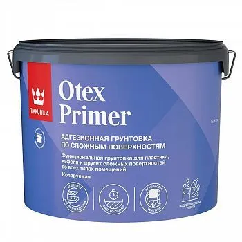 ГРУНТОВКА АДГЕЗИОННАЯ "OTEX PRIMER" 0,9 Л БАЗА А (1/6) "ТИККУРИЛА"