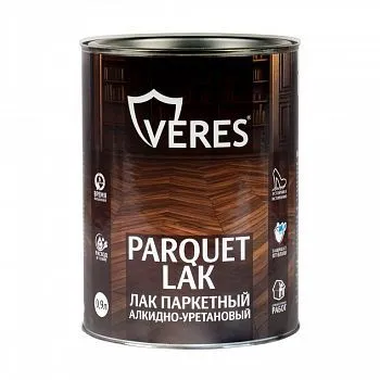 ЛАК ПАРКЕТНЫЙ АЛКИДНО-УРЕТАНОВЫЙ ГЛЯНЦЕВЫЙ  0,9 Л (1/14) "VERES"
