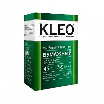 КЛЕЙ ДЛЯ БУМАЖНЫХ ОБОЕВ "OPTIMA" 160 Г (1/20) "KLEO"