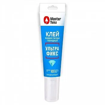 КЛЕЙ ГИБРИД. УЛЬТРАФИКС 80 МЛ ПРОЗРАЧНЫЙ (350 КГ/М2) (1/12) "MASTERTEKS"