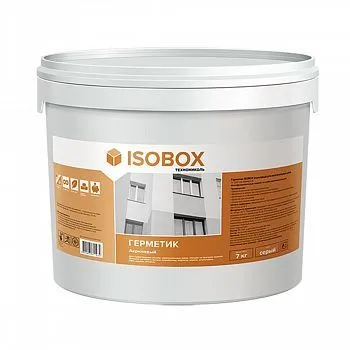 ГЕРМЕТИК АКРИЛОВЫЙ ДЛЯ МЕЖПАНЕЛЬНЫХ ШВОВ "ISOBOX" 7 КГ СЕРЫЙ (1) "ТЕХНОНИКОЛЬ"