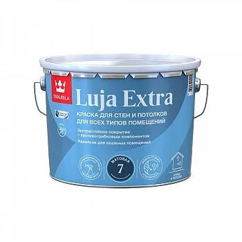 КРАСКА "LUJA EXTRA 7" БАЗА А  2,7 Л МАТОВАЯ ДЛЯ СТЕН И ПОТОЛКОВ ЭКСТРАСТОЙКАЯ (1/6) "ТИККУРИЛА"