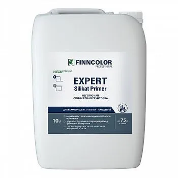 ГРУНТОВКА СИЛИКАТНАЯ НЕГОРЮЧАЯ "EXPERT SILIKAT PRIMER" 10 Л (1) "FINNCOLOR"