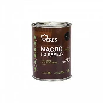 МАСЛО ПО ДЕРЕВУ "EXTERIOR TERRASE OIL" ДЛЯ НАРУЖНЫХ РАБОТ ГРАФИТ 0,85 Л (1/14) "VERES"