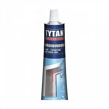 КЛЕЙ-ГЕРМЕТИК ДЛЯ ОКОН ПВХ БЕЛЫЙ 180 Г (18) "TYTAN PROFESSIONAL"