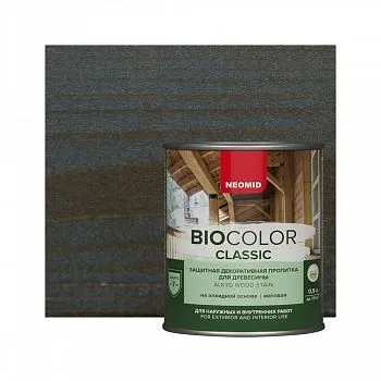 ПРОПИТКА ЗАЩИТНАЯ ДЕКОРАТИВНАЯ ДЛЯ ДРЕВЕСИНЫ "BIO COLOR CLASSIC" 0,9 Л ПАЛИСАНДР (1/6) "NEOMID"