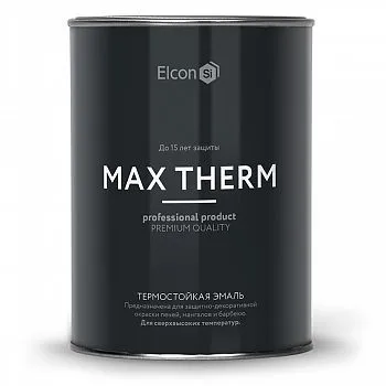 ЭМАЛЬ ТЕРМОСТОЙКАЯ "MAX THERM" БЕЖЕВАЯ (ДО 400ºС) 0,8 КГ (1/12) "ELCON"