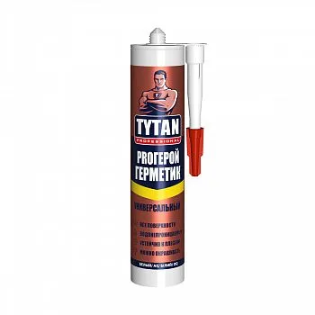 ГЕРМЕТИК СИЛИКОН. УНИВЕРСАЛЬНЫЙ "PROГЕРОЙ" БЕЛЫЙ 280 МЛ (12) "TYTAN PROFESSIONAL"