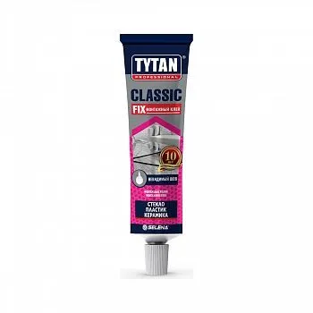 КЛЕЙ МОНТАЖНЫЙ "CLASSIC FIX" ПРОЗРАЧНЫЙ 100 МЛ В ШОУ-БОКСЕ (10) "TYTAN PROFESSIONAL"