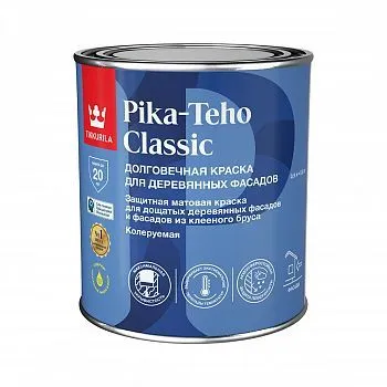 КРАСКА "PIKA-TEHO CLASSIC" БАЗА С  0,9 Л (1/6) ДЛЯ ДЕРЕВЯННЫХ ФАСАДОВ "ТИККУРИЛА"
