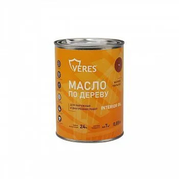 МАСЛО ПО ДЕРЕВУ "INTERIOR OIL" ДЛЯ ВНУТР. И НАРУЖНЫХ РАБОТ ТИК 0,85 Л (1/14) "VERES"