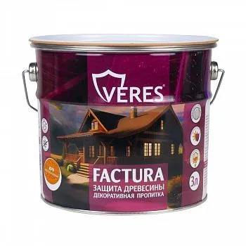 ПРОПИТКА ДЕКОРАТИВНАЯ "FACTURA" ДУБ 3 Л (1/4) "VERES"