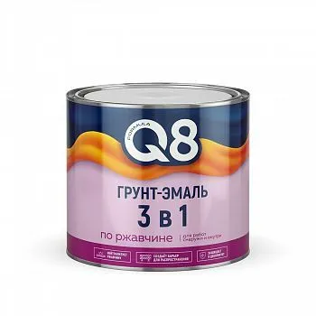 ГРУНТ- ЭМАЛЬ ПО РЖАВЧИНЕ "FORMULA Q8" КРАСНАЯ 1,8 КГ (1/6)
