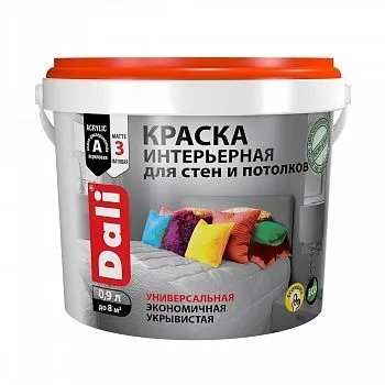 КРАСКА АКРИЛОВАЯ "DALI" ИНТЕРЬЕРНАЯ БАЗА С  0,9 Л (6) "РОГНЕДА"