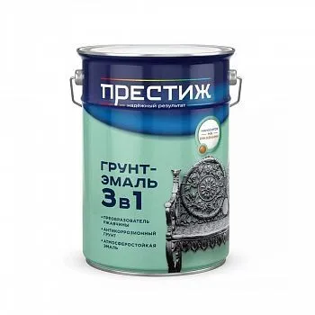 ГРУНТ- ЭМАЛЬ ПО РЖАВЧИНЕ КОРИЧНЕВАЯ 20 КГ (1) "ПРЕСТИЖ"