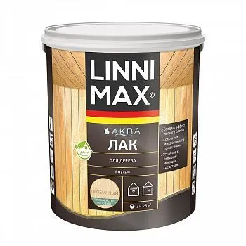 ЛАК АКРИЛОВЫЙ "АКВА" ДЛЯ ДЕРЕВА ШЕЛКОВИСТО-МАТОВЫЙ 2,5 Л (1) "LINNIMAX"