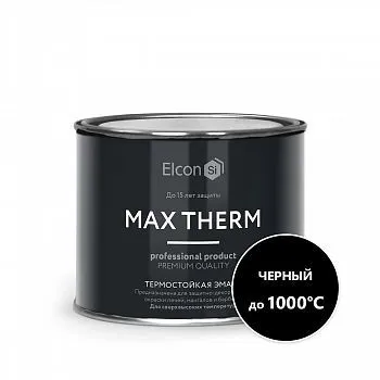 ЭМАЛЬ ТЕРМОСТОЙКАЯ "MAX THERM" ЧЕРНАЯ (ДО 1000ºС) 0,4 КГ (1/24) "ELCON"