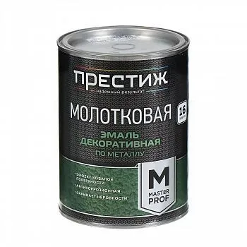 ЭМАЛЬ С МОЛОТКОВЫМ ЭФФЕКТОМ СЕРЕБРИСТО-КРАСНАЯ 0,8 Л (6) "ПРЕСТИЖ"