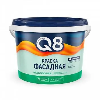 КРАСКА В/Д ФАСАДНАЯ "FORMULA Q8"  4,5 КГ (1)